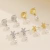 Literary Ocean Style Starfish Stud Earrings For Women Alloy High-Quality Imitation Pearl Drop Beach Jewelry