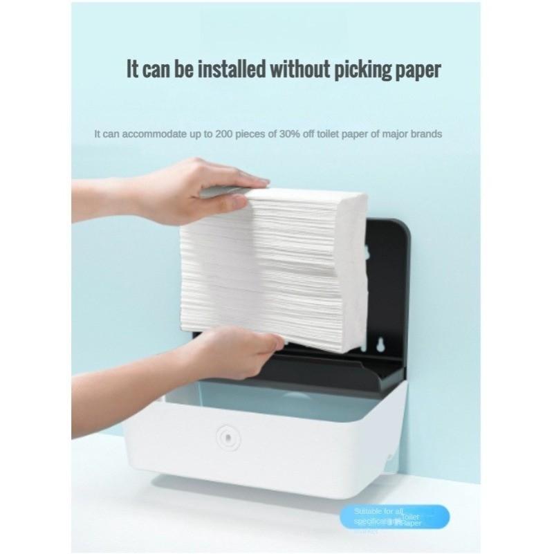 Wall Mounted Hand Tissue Dispenser Paper Towel Holder Hotel Induction Paper Dispenser No Drilling Hand Wiping Paper Box