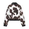 Autumn new women's clothing, European and American fashion cow pattern match PU leather short jacket