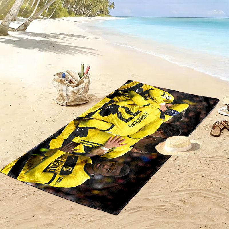 YB Print Beach Towel, Large Soft Quick Dry Towel for Beach Camping Swimming