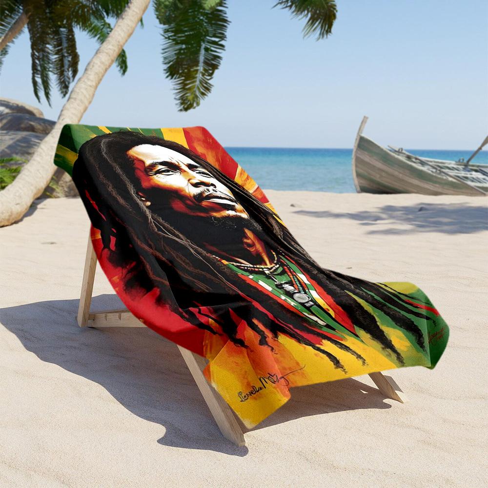 Bob Marley Beach Towel Super Soft Absorbent Comfortable Lightweight Portable for Swimming,Beach,Camping, Travel, Beach Accessories,Gym