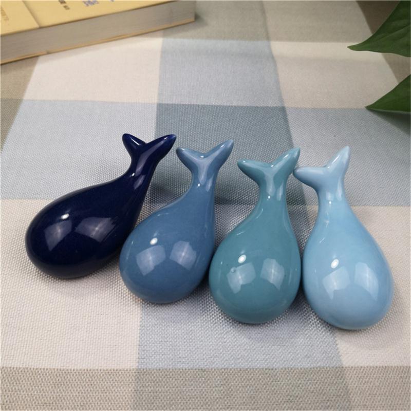 Cute Dolphin Porcelain Chopstick  Rack Holder Home Table Decorative Ornaments