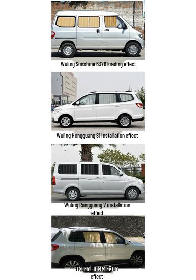 Blackout Car Sunshade Curtains for Privacy and Sun Protection, Up and Down Track Partition