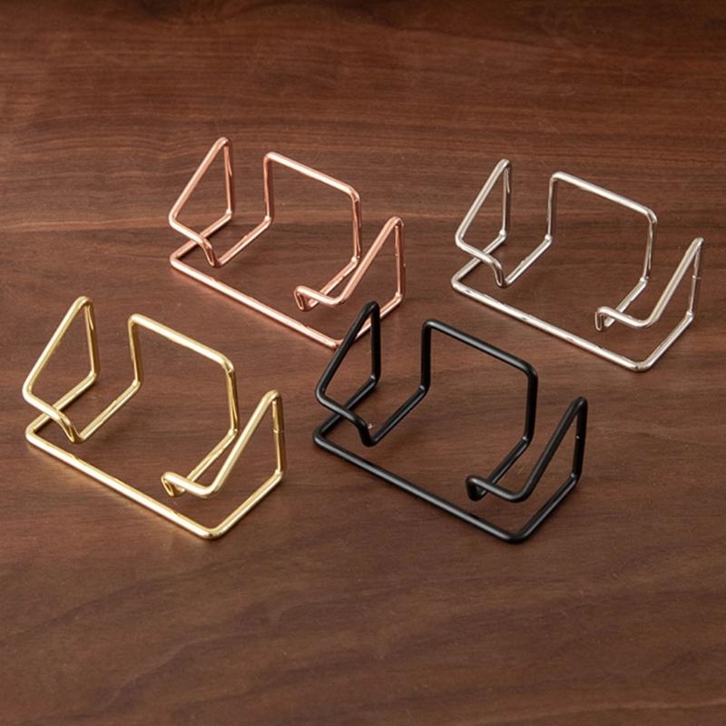 Professional Metal Card Organiser For Business Meeting And Conference Desktop Business Card Display Stand Hold 70 Sheets