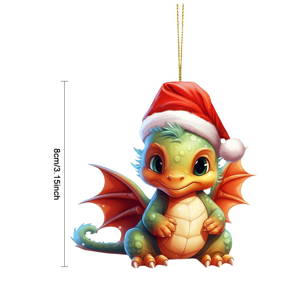 Christmas Dragon Ornaments Christmas Anime Flying Dragon Pendant Cartoon Lovely Dragon Figurines Home Decor