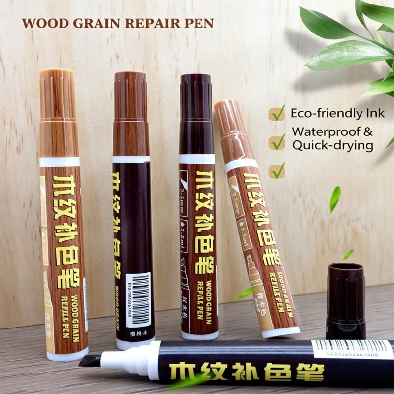 Furniture Repair Pen Wood Markers for Stains, Scratches, Wood Floors, Table and Desk, Wood Scratch Repair Restore Pen