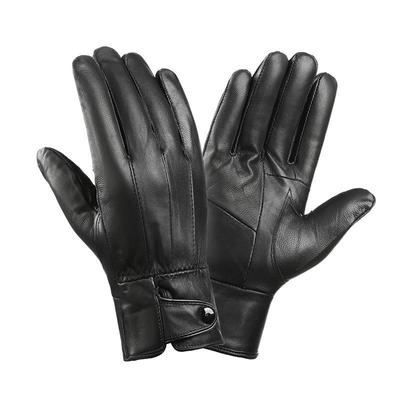 Echte Lederhandschuhe für Herren, Winter, plus Samtpolster, einlagige Schaffellhandschuhe, Frostschutz, warm, für Outdoor-Fahrten, Motorradfahren