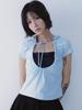 SETSETSET Luna Veil Hoodie T-Shirts Blue
