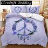 3D Print Dream Catcher Duvet Cover Feather Purple Dream Catcher Bedding Symbol Exotic Polyester Double Queen King Quilt Cover