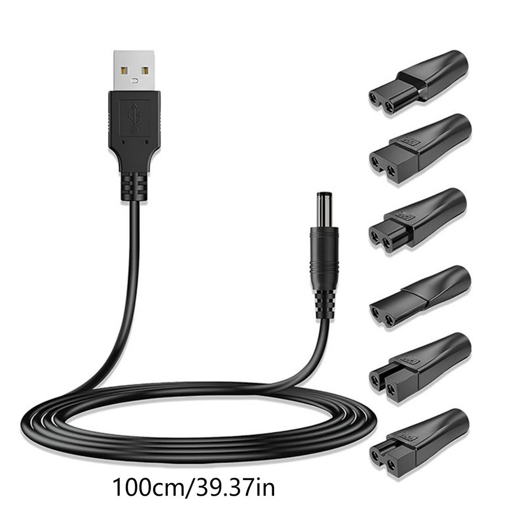 Cavo di Ricarica Adattatore USB Convertitore per Tagliacapelli Rasoio e Gadget di Bellezza Pratico Tagliabarba Cavo di Alimentazione