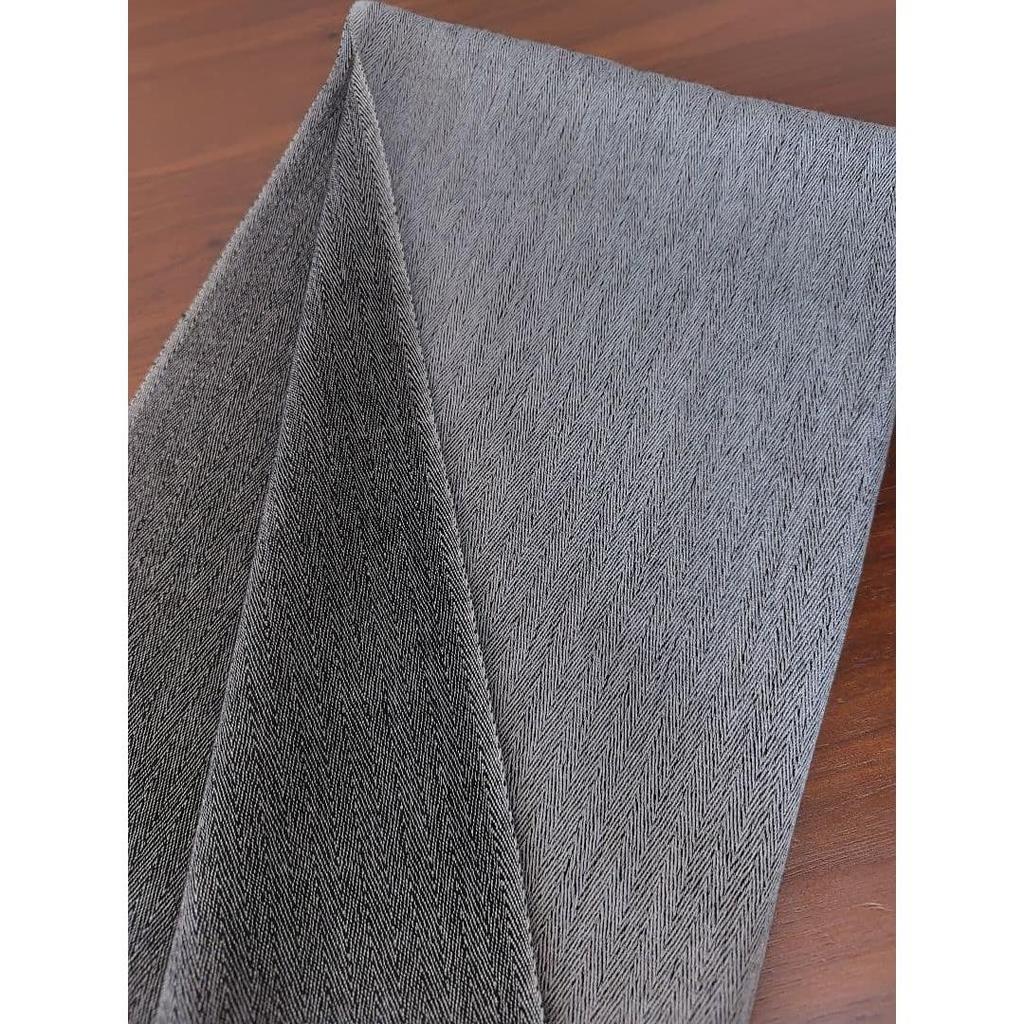 Used FRAME Handling Cashmere Silk Herringbone Scarf Pashmina Gray