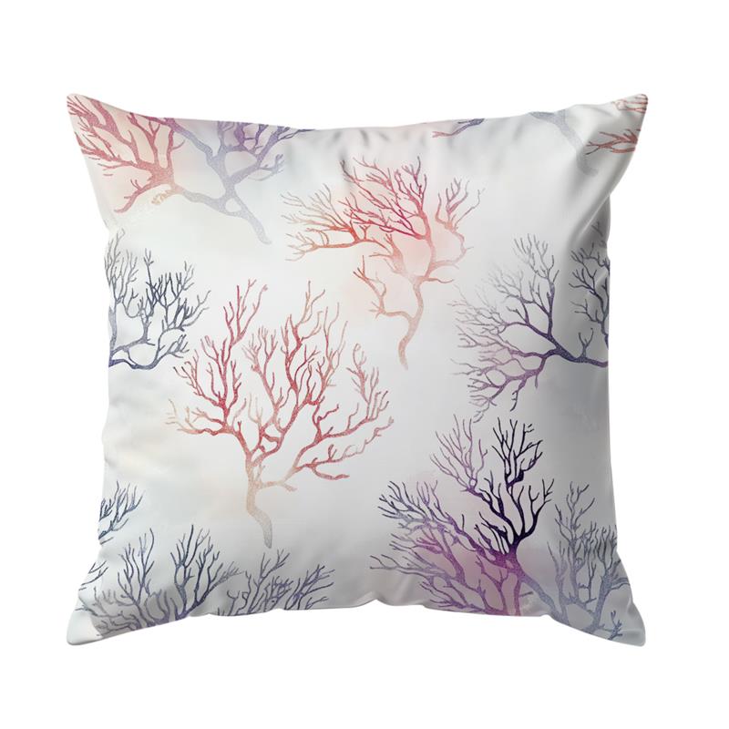 Coral Reef Pattern Decorative Cushions Pillowcase Polyester Cushion Cover Throw Pillow Sofa Decoration Pillowcover Home Decor