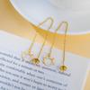 Teamer Cute Cat Bear Long Dangle Earrings for Women Girls Stainless Steel Lightweight Small Animal Earrings Jewelry Gift