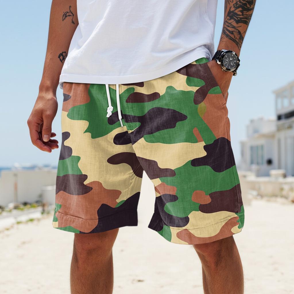 Men's Summer Large Casual Loose Sports Pants Beach Shorts
