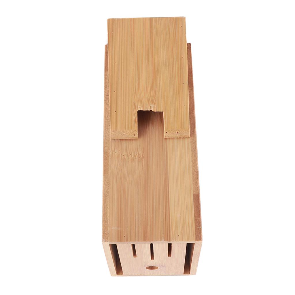 Knife Holder Rack, Eco-Friendly Wooden Knife Block with Angled Slots for Sy Handling, Knife Rack Horizontal Layout for Blade