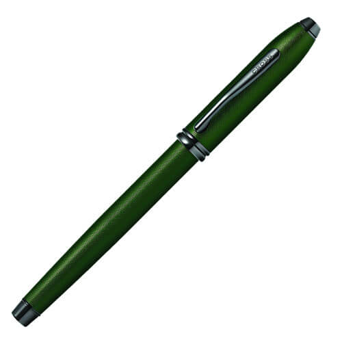 Cross Townsend Green MicroKnurl and HP Black Pen (Rollerball)