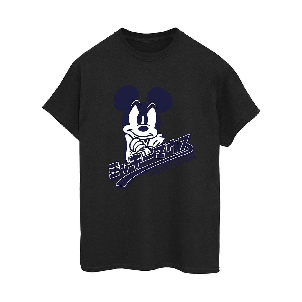 Disney Womens/Ladies Mickey Mouse Japanese Cotton Boyfriend T-Shirt