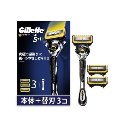 Gillette Shaving 3 Replacement Close Proshield Body, Blades, Razor, Men's, Shave, Skin-friendly,