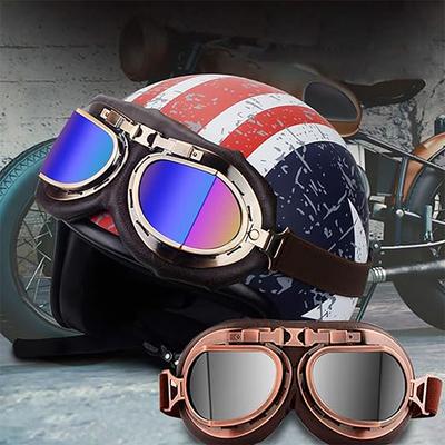 1Pc Retro Motorcycle Goggles Vintage Dustproof Protective Gears for Snowboard Cruiser Scooter Motorcycle Protective Gear Glasses