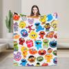 S-Sesames Streets Tango Elmo & Grover Blanket Soft Fluffy Plush Throw Blanket For Child Living Room Flannel Bedspread Bed Cover