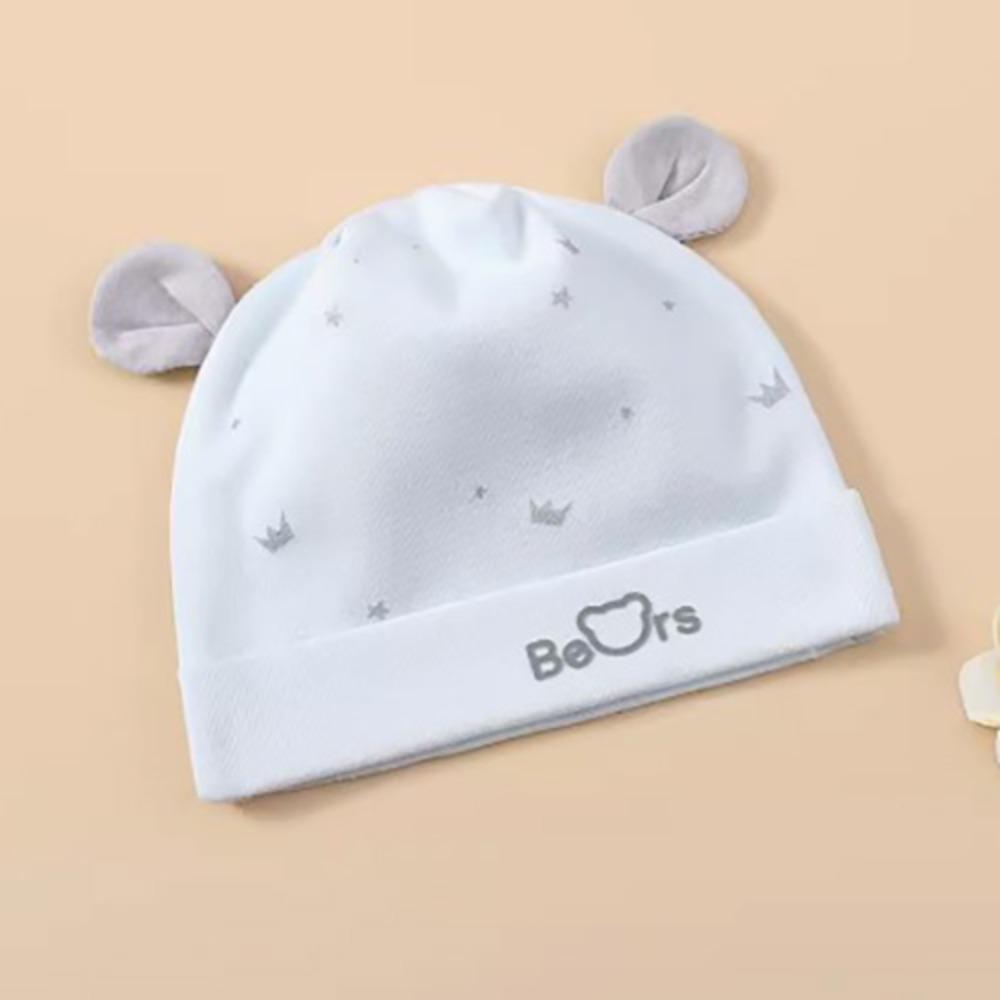 0-3 Months Baby Fetal Cap Print Infants Beanie Cap Windproof Newborn Hats  Autumn