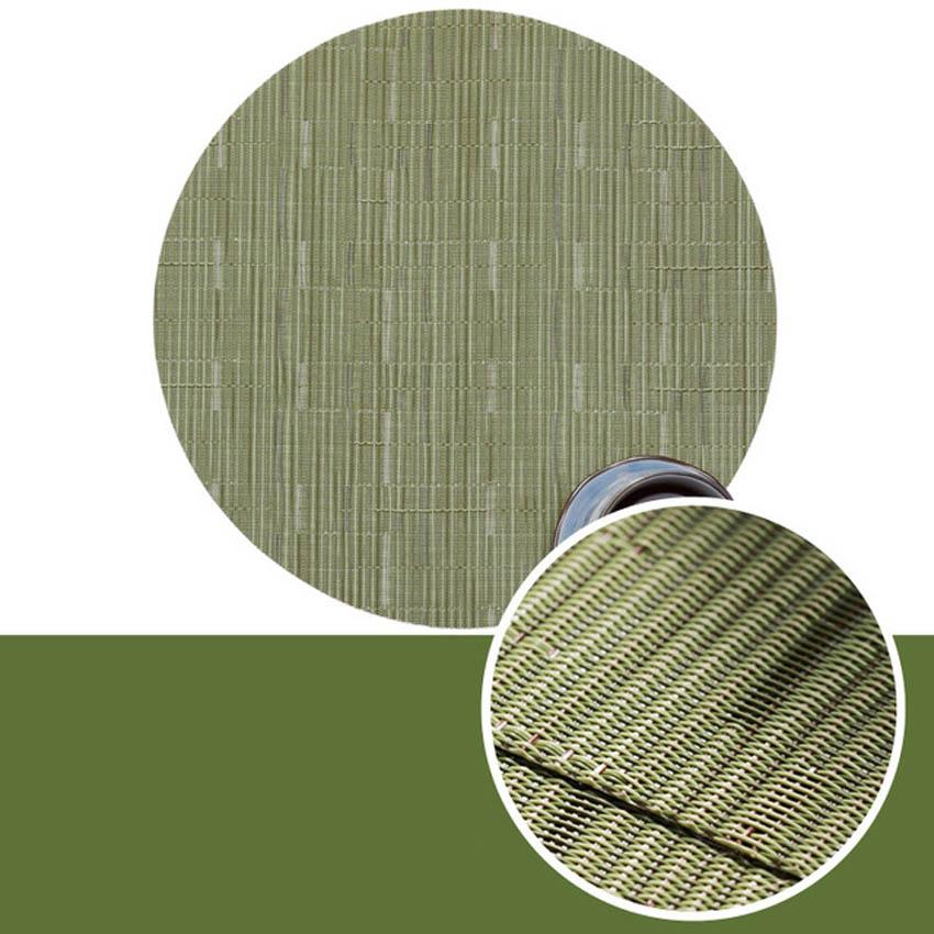 Round Solid Color Painting Placemats Cup Bar Mat Kitchen Accessories PVC Waterproof Oilproof Dining Coffee Table Bowl Pads 35cm