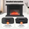 1000w Electric Fireplace 3D Carbon Fire Air Heater Mini ABS Warmer Fan Radiator Warm Blower for Apartment RV Bedroom