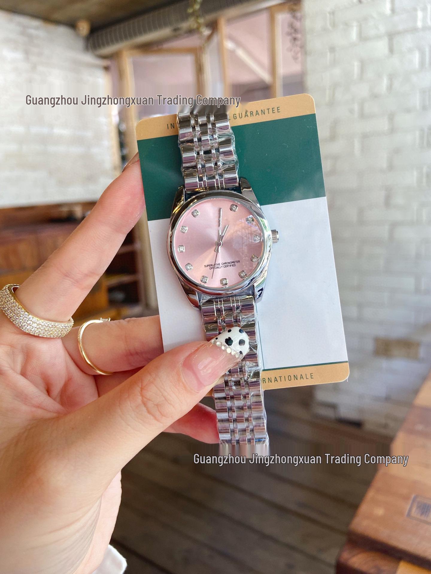 

Женские кварцевые часы Dannylo с перламутровым бриллиантовым циферблатом и стальным браслетом