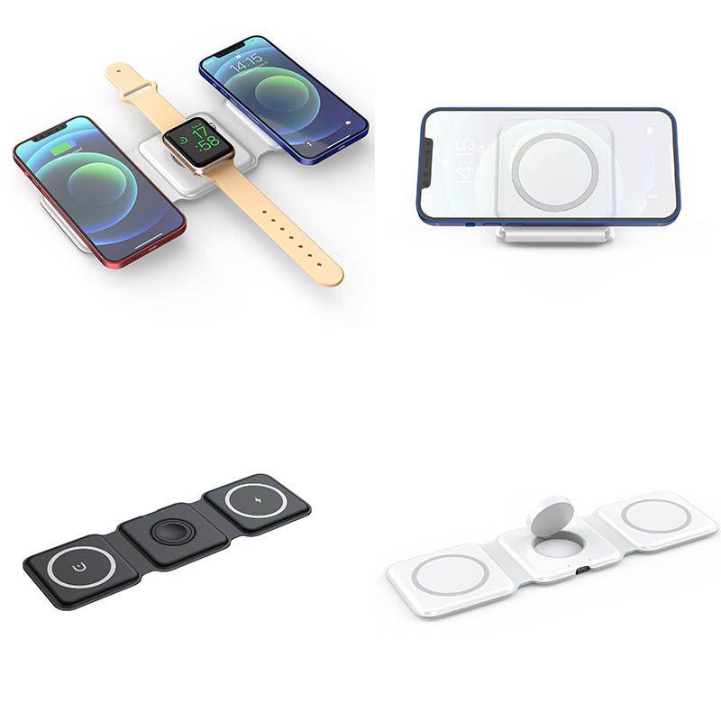 3 In 1 Foldable Magsafe Magnetic Wireless Charger For Iphone Apple Watch And Airpods