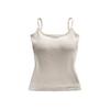 Women's Scoop Neck Spaghetti Strap Crop Top Slim Fit Padded Camisole Tank