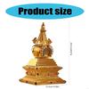 62KD Pearls Relics Embedding Tibetan Stupa Sculpture Buddhas Pagoda Statue for Spiritual and Meditations Home Desktop Decors