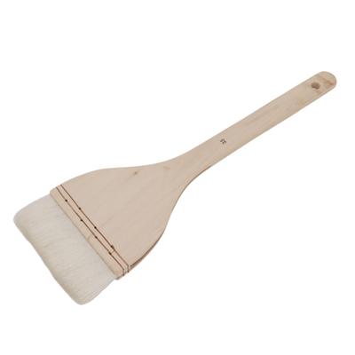 3,5-Zoll Wollpinsel Ergonomisches Holzgriffdesign 3,5-Zoll Weicher Glättölmalerei-Brettpinsel