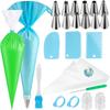 120-Piece Cake Decorating Set: Piping Tips, Disposable Piping Bags, Cream Scraper