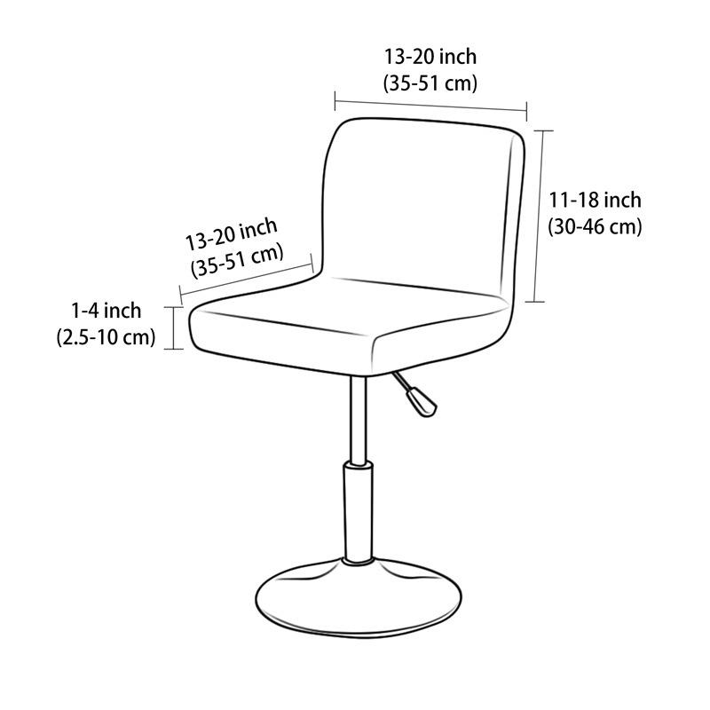 Water-Repellent Leaf Pattern Swivel Bar Stool Cover