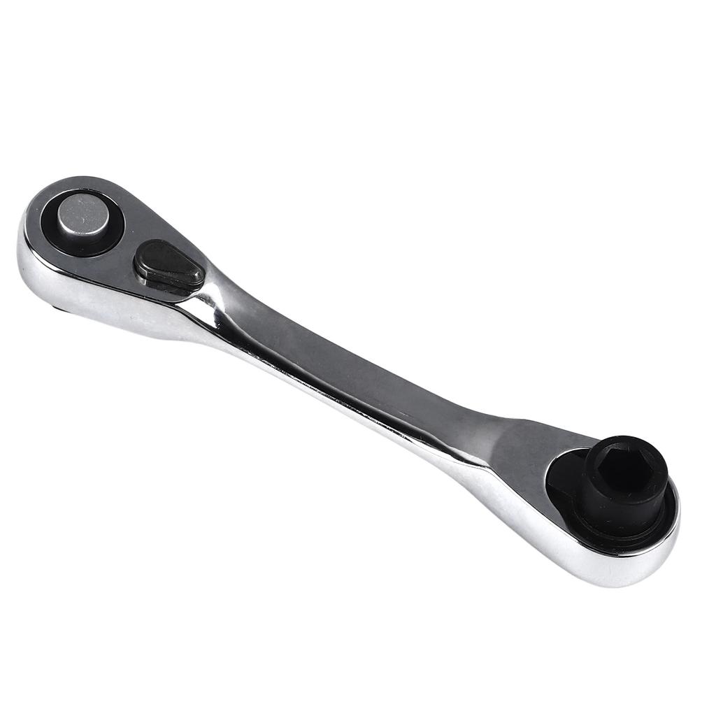 1 4 Inch Mini Double Headed Ratchet Wrench High Strength Metal 72 Tooth Drive Socket and Screwdriver Bit