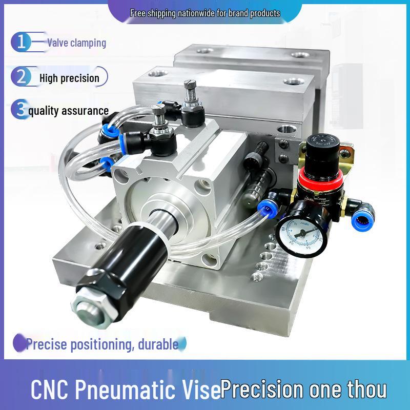 High-Precision CNC Pneumatic Vise: Adjustable Air Pressure for Small Grinding, Milling, Drilling, and Tapping Machines