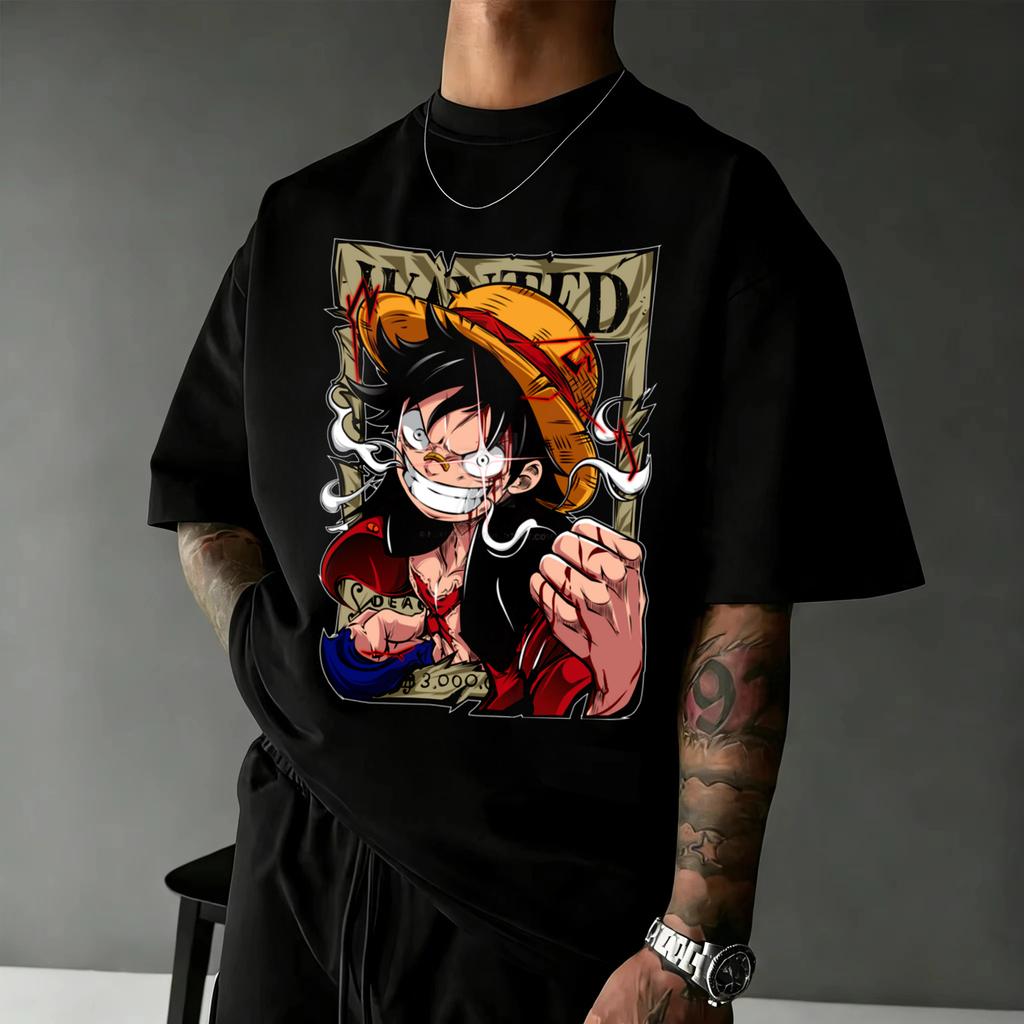 One Piece Anime T Shirt Unisex Unisex Cotton Short Sleeve Tee Tops 2026 Summer Luffy Zoro Sanji Graphic Print Streetwear Casual Y2k