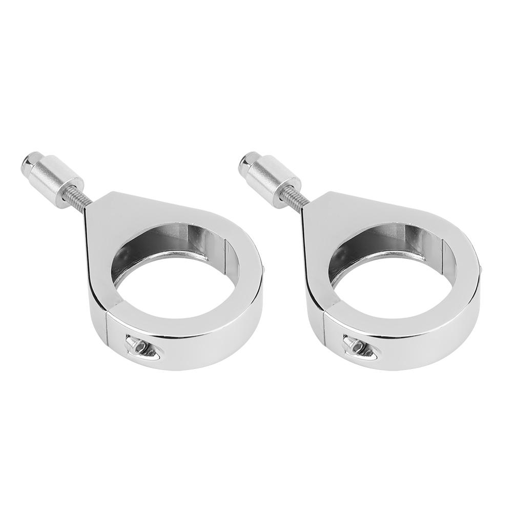 41mm Metal Plating Motorcycle Turn Signal Light Bracket Holder Clamps Mount Accessories Black