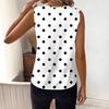 Polka Dot Printed V-neck Summer Vest Fashion Sleeveless Top Loose Casual Fashion Elegant Tank Tops Sweet Female Streetwear Office Simple Blouse