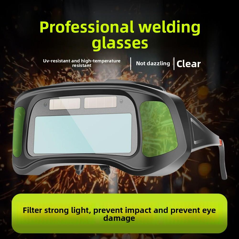 Auto-Darkening Welding Goggles Anti-Glare Anti-Arc Anti-Flash - TIG Pro Welder Eyewear with Full Eye Protection for Welding