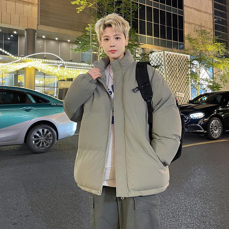 Men's Trendy Winter Cotton Jacket 2024 - Stand-up Collar, Loose Fit, Youthful Style