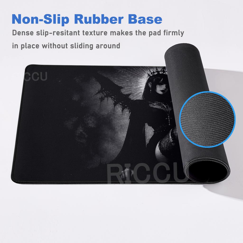 XXL HD print Anime Girl Mouse Pad Black Dark Style Nun Mousepad carpet Large Gaming Keyboard Office Mat PC Accessories Desk Mat
