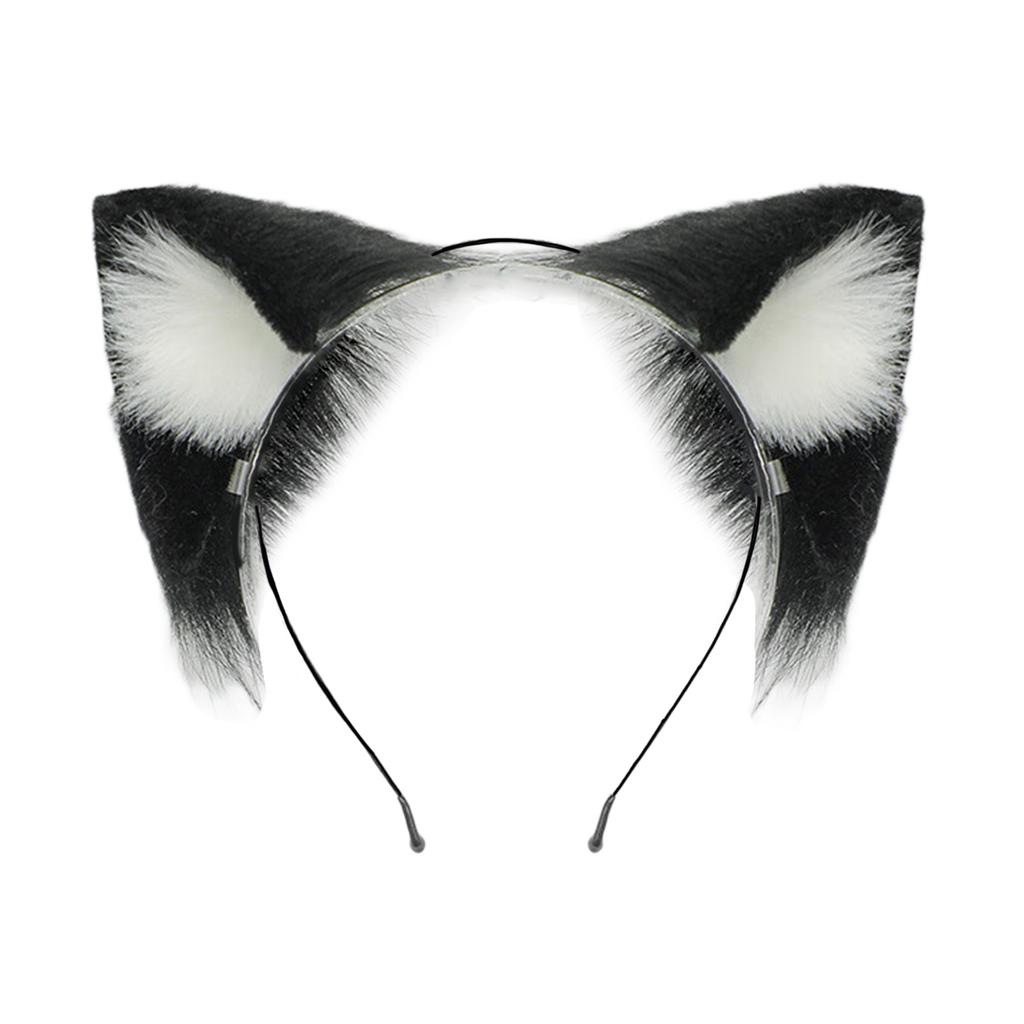 Adjustable Soft Plush Cats Ear Hairband Bendable Anime Ear Hairhoop For Roleplay Event Halloween Carnivals Celebration