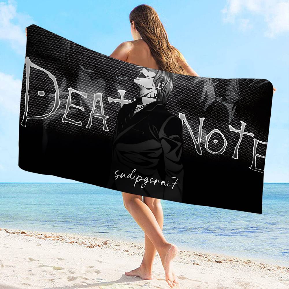 manga D-Death Note Suspense mystery Bath Towel Microfiber Soft Water Absorbing Breathable For Girl Kids Decorative Beach Towel