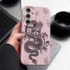 Husă Moale TPU cu Model Dragon Pentru Samsung S25 Ultra S24 FE S23 S22 A56 A36 A16 A15 A55 A35 Textură Piele Mată Subțire Rezistentă la Șocuri Husă Bumper