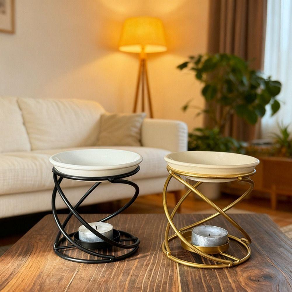 Minimalist Essential Oil Burner Modern Incense Burner Tea Light Wax Melt Burner  SPA