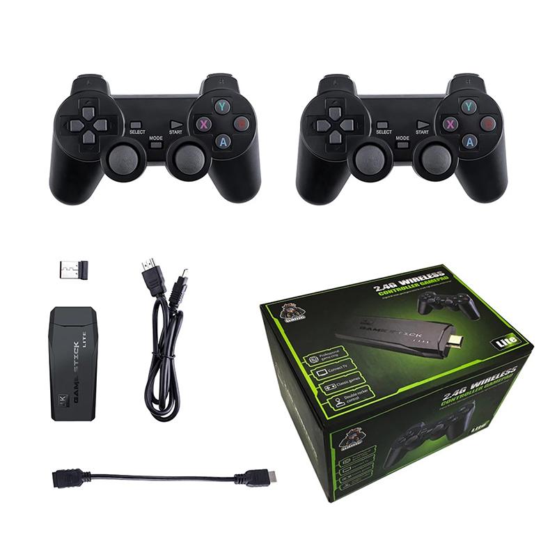 Video Game Console 2.4G Double Wireless Controller Game Stick 4K 10000 Games 64Gb Retro Games For Ps1/Gba Boy Christmas Gift
