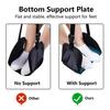 Darohz Airplane Foot Rest Memory Portable Travel Foot Stable Black (Thick Cotton) - Hammock, Adjustable, Foldable, Base,