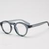 Blue light blocking glasses retro style blue grey round eyeglasses frame for women trending accessories student unisex gifts