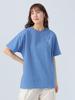 Beams Heart Printed Tee with Smile One Size Women's Embroidery, Blue,